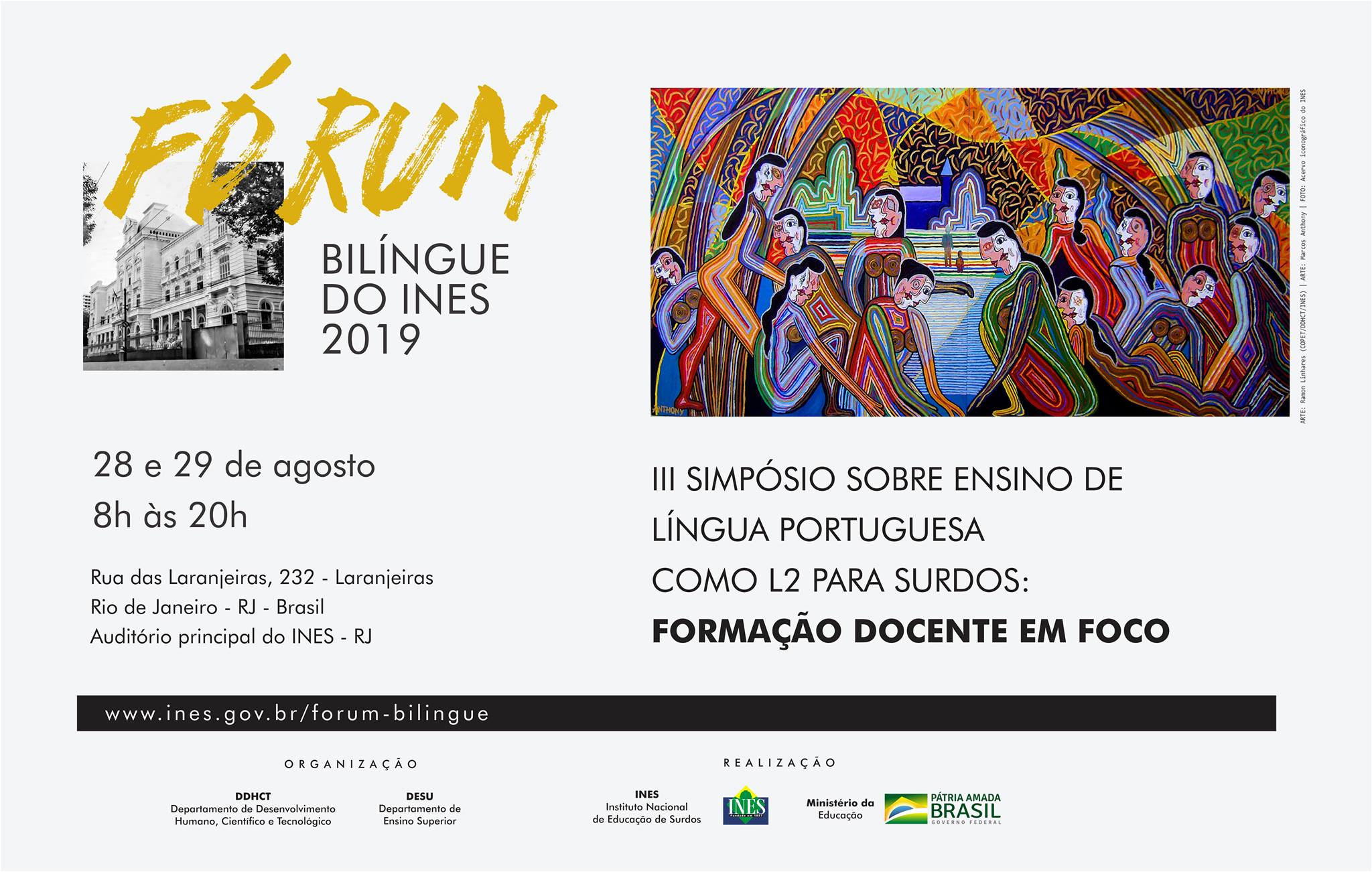 convite III Simpósio sobre ensino de Língua Portuguesa como L2 para Surdos