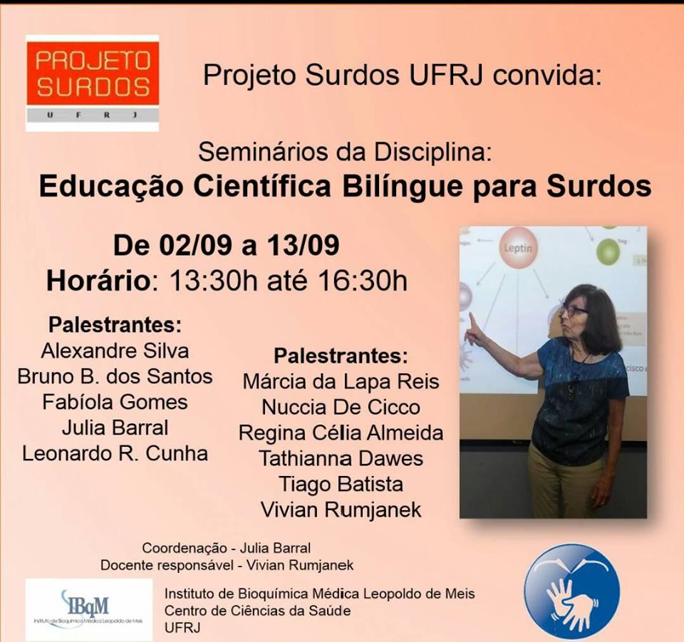 convite seminarios educacao cientifica bilingue para surdos